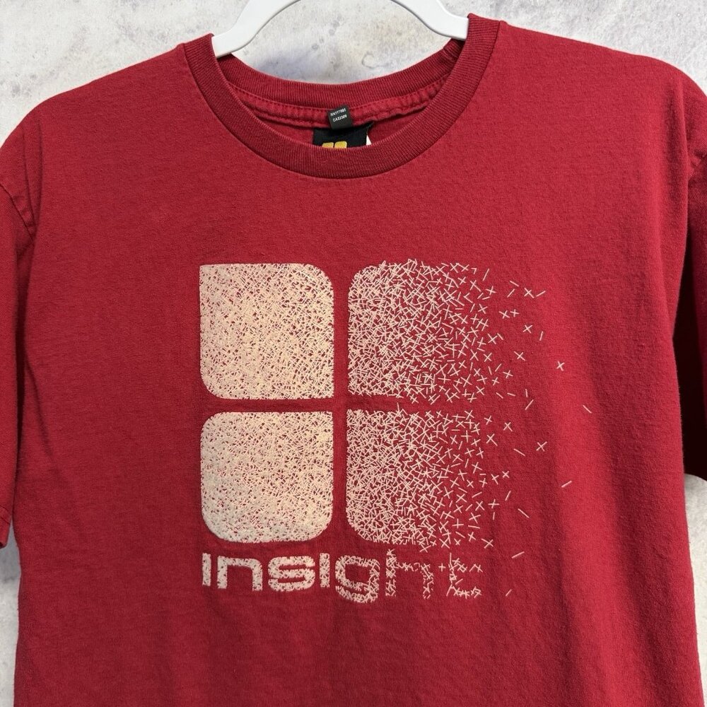 Vintage Insight Skate T Shirt Mens Medium Red Short Sleeve Skateboard Y2K USA